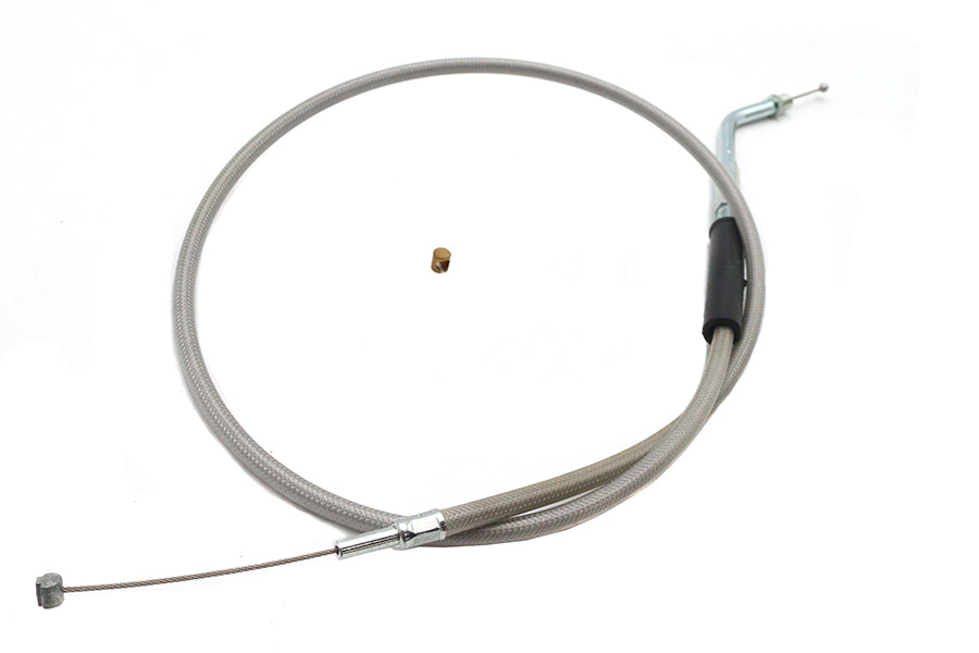 Braided Stainless Steel Throttle Cable with 36.375 inch Casi