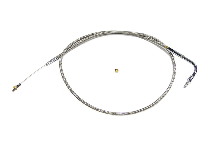 Braided Stainless Steel Idle Cable with 38.125 inch Casing