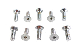 Allen Flat Head Screws Chrome 5/16 inch x 1 inch