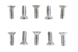 Allen Flat Head Screws Chrome 5/16 inch x 1 inch