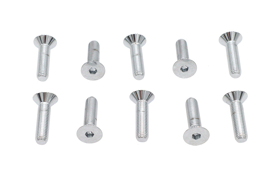 Allen Flat Head Screws Chrome 5/16 inch x 1-1/4 inch
