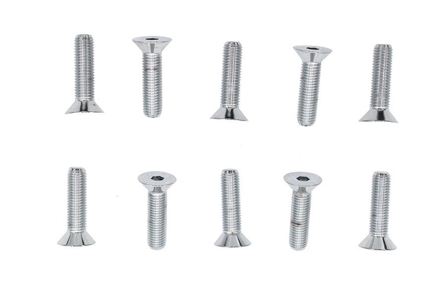 Allen Flat Head Screws Chrome 5/16 inch x 1-1/4 inch