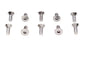 Allen Flat Head Screws Chrome 1/4 inch x 5/8 inch
