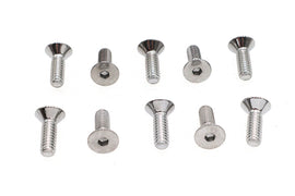 Allen Flat Head Screws Chrome 1/4 inch x 3/4 inch
