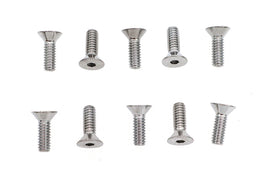 Allen Flat Head Screws Chrome 1/4 inch x 3/4 inch