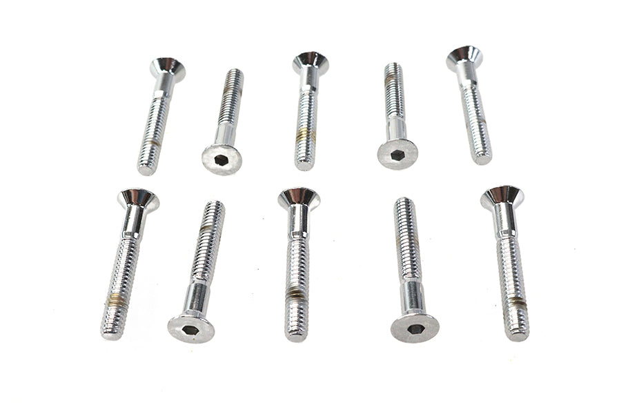 Allen Flat Head Screws Chrome 1/4 inch-20 x 1-3/4 inch