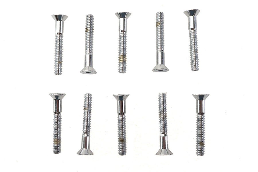 Allen Flat Head Screws Chrome 1/4 inch-20 x 1-3/4 inch