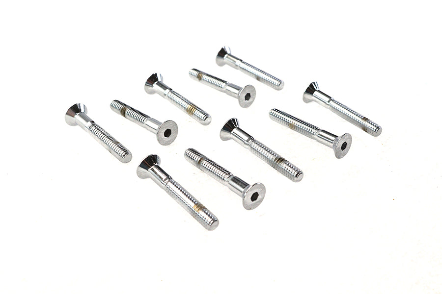 Allen Flat Head Screws Chrome 1/4 inch-20 x 1-3/4 inch