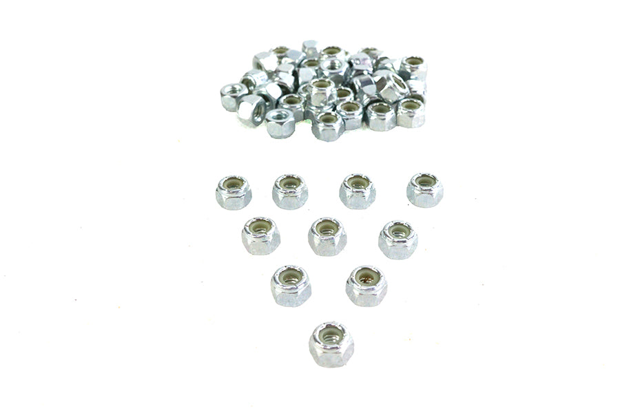 Zinc Hex Nuts 1/4 inch-20 Nyloc