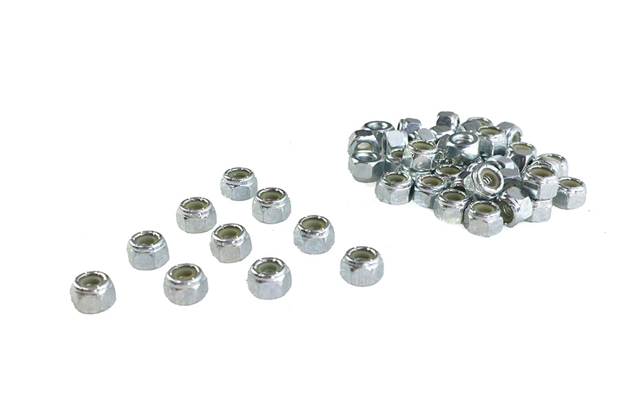 Zinc Hex Nuts 1/4 inch-20 Nyloc
