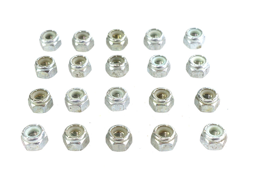 Zinc Hex Nuts 1/4 inch-28 Nyloc