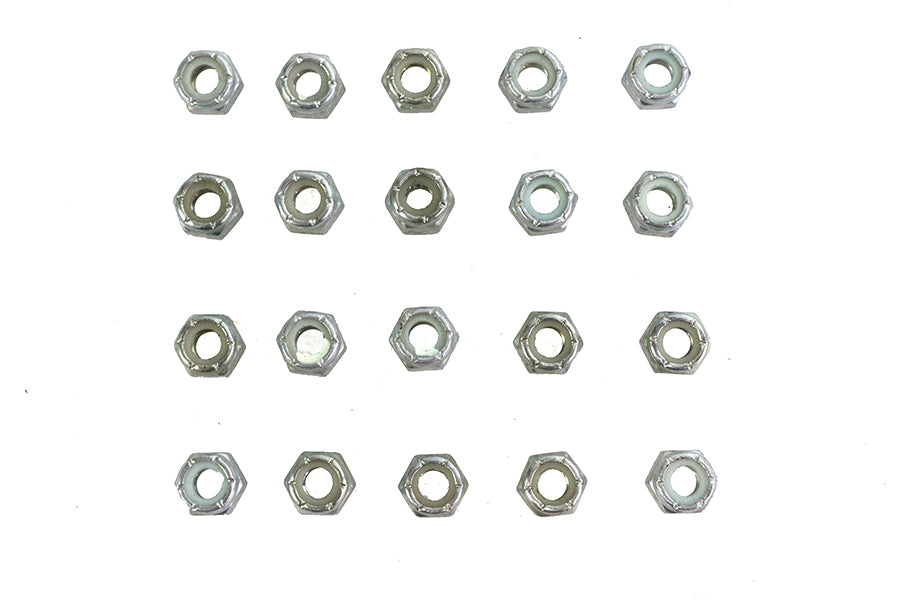 Zinc Hex Nuts 1/4 inch-28 Nyloc