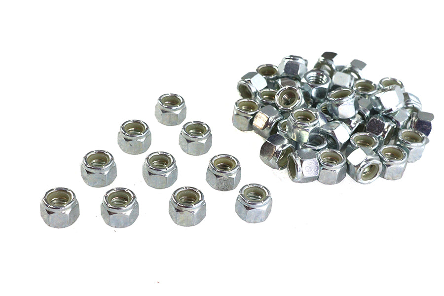 Zinc Hex Nuts 3/8 inch-16 Nyloc