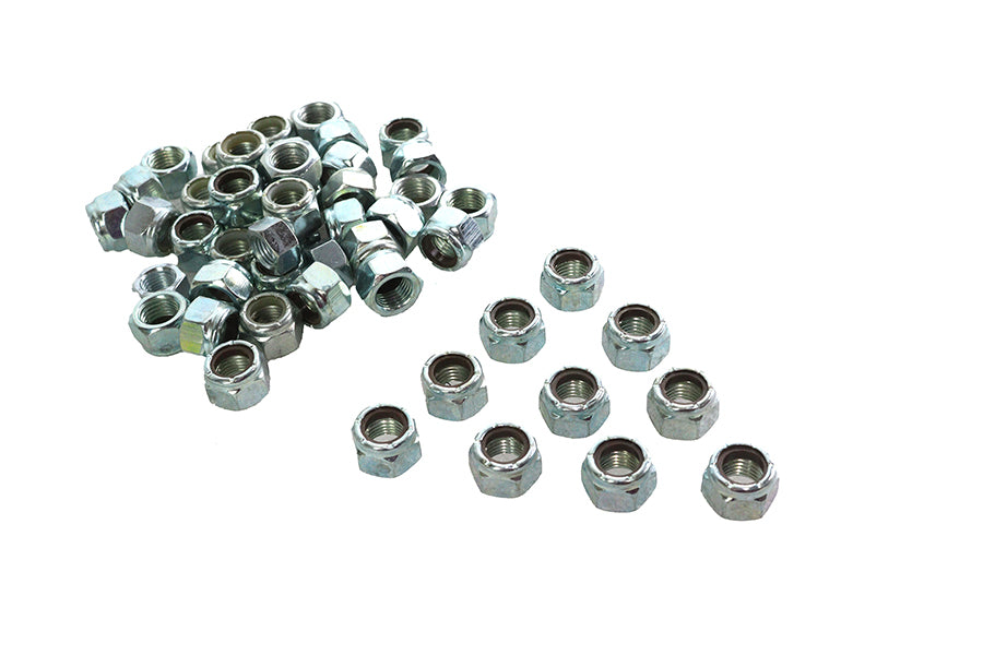 Zinc Hex Nuts 7/16 inch-20 Nyloc