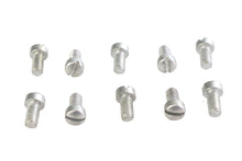Load image into Gallery viewer, Colony Fillister Head Screws 10-32 x 3/8 inch showing metal screws with flat fillister heads and threading for hardware projects