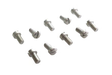 Load image into Gallery viewer, Colony Fillister Head Screws 10-32 x 3/8 inch, metal hardware screws with a smooth fillister head, shown in close-up.