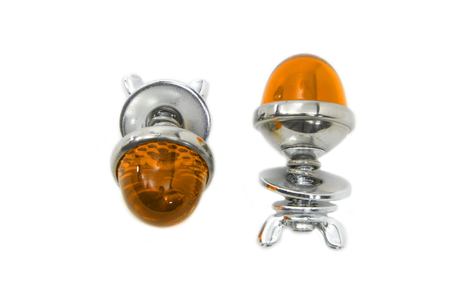 License Plate Reflector Set Amber