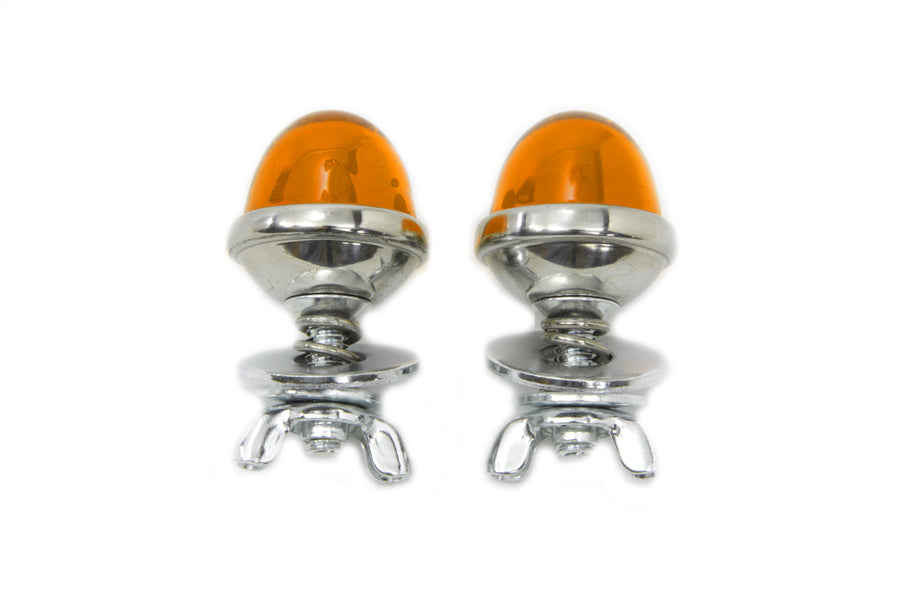 License Plate Reflector Set Amber