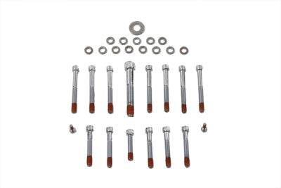 V-Twin V-TWIN Cam Cover Allen Screw Kit for motorcycle engine, featuring metal screws and hardware for secure cam cover assembly.