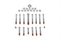 V-Twin V-TWIN Cam Cover Allen Screw Kit for motorcycle engine, featuring metal screws and hardware for secure cam cover assembly.