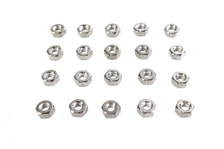 Hex Nuts 1/4 inch-20 Chrome
