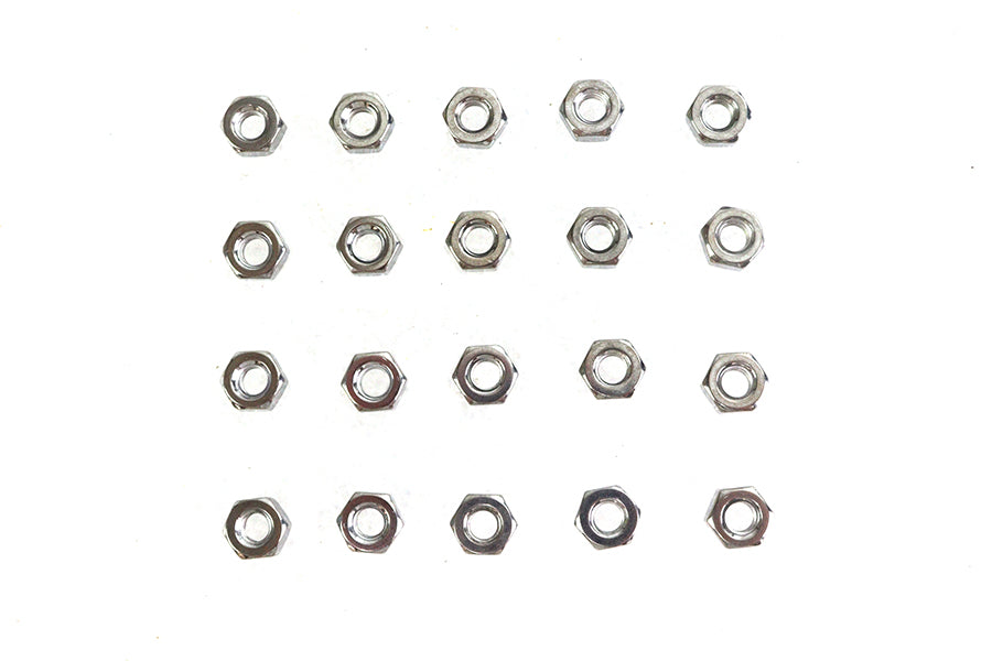 Hex Nuts 1/4 inch-20 Chrome