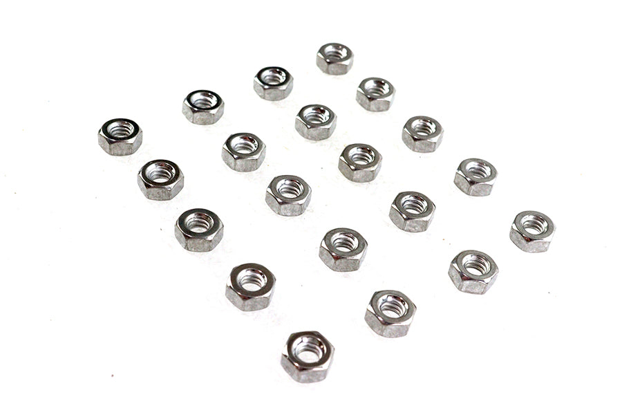 Hex Nuts 1/4 inch-20 Chrome