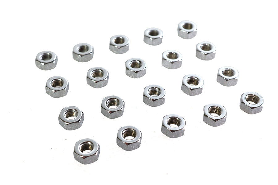 Chrome Hex Nuts 1/4 inch-28