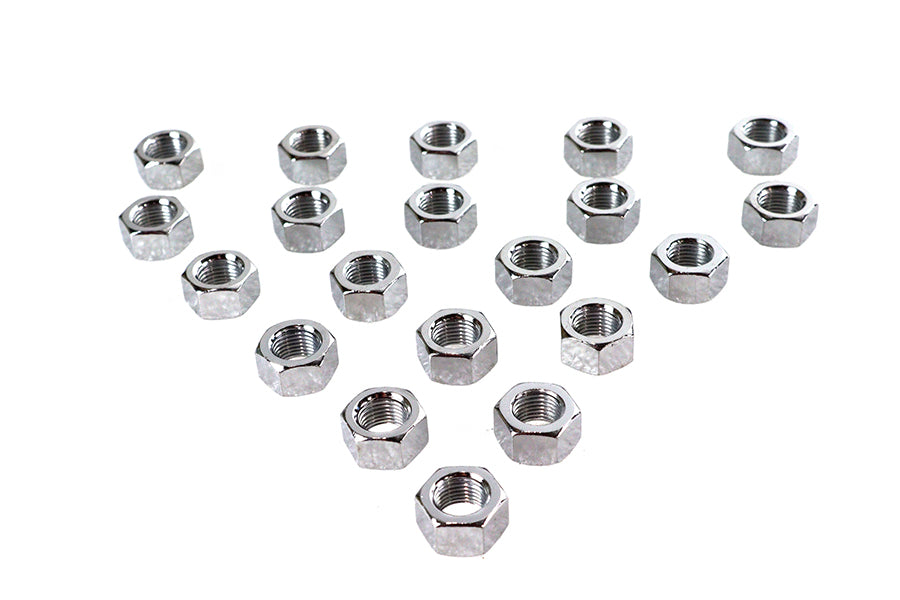 Chrome Hex Nuts 1/2 inch-20