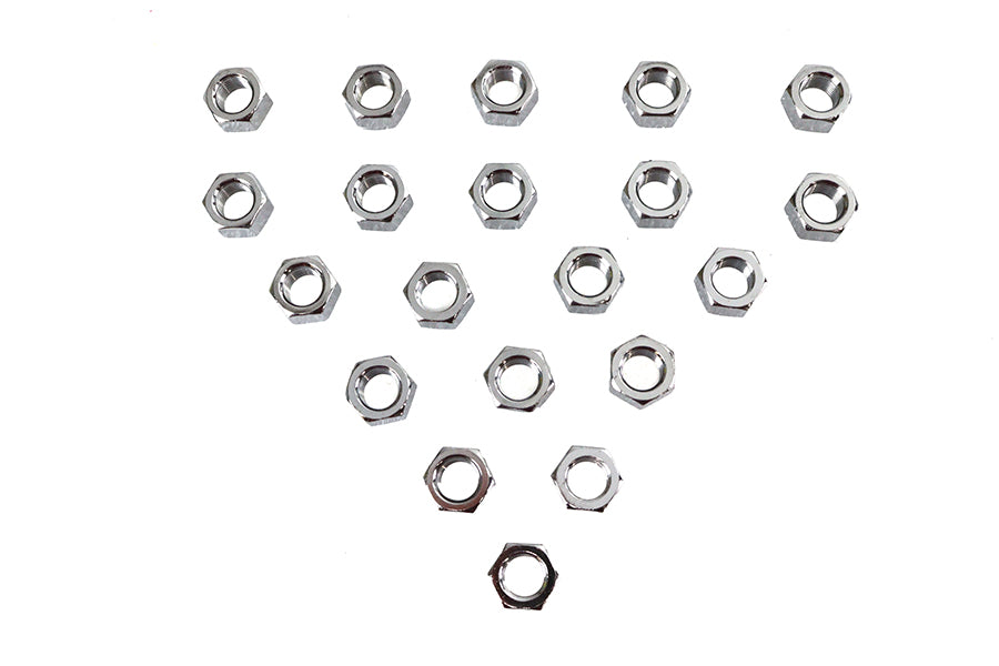Chrome Hex Nuts 1/2 inch-20