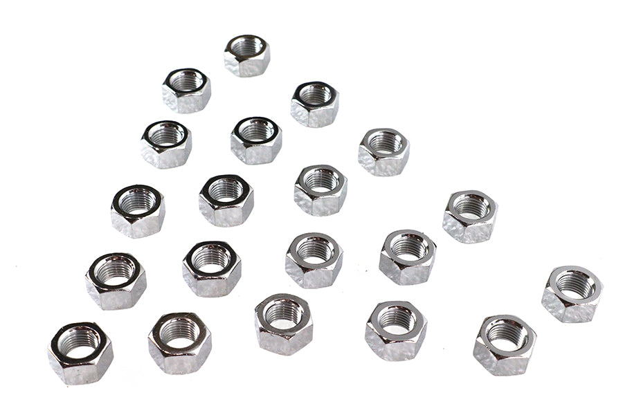 Chrome Hex Nuts 1/2 inch-20