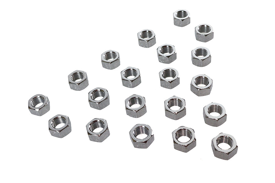 Chrome Hex Nuts 1/2 inch-20