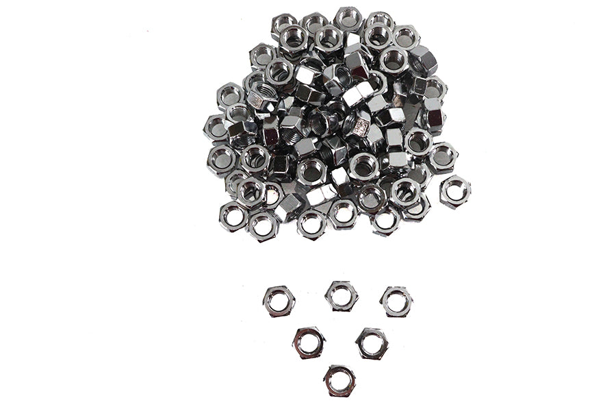Chrome Hex Nuts 7/16 inch-20
