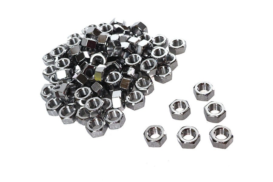 Chrome Hex Nuts 7/16 inch-20