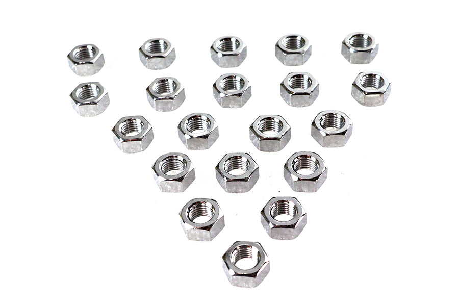Chrome Hex Nuts 7/16 inch-20