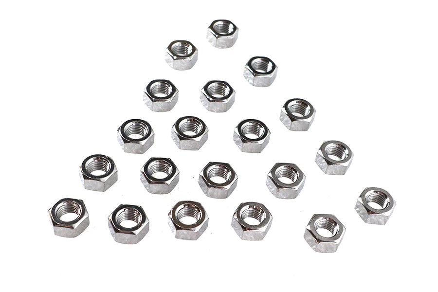 Chrome Hex Nuts 7/16 inch-20