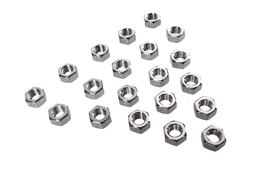 Chrome Hex Nuts 7/16 inch-20