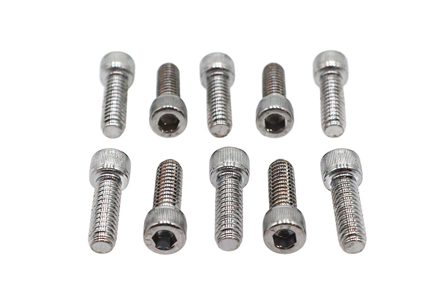Allen Socket Cap Bolt Knurled Chrome 1/4 inch X 3/4 inch
