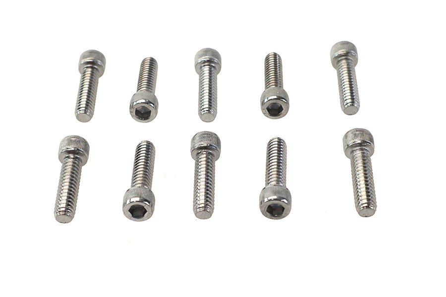 Allen Socket Cap Bolt Knurled Chrome 1/4 inch X 7/8 inch