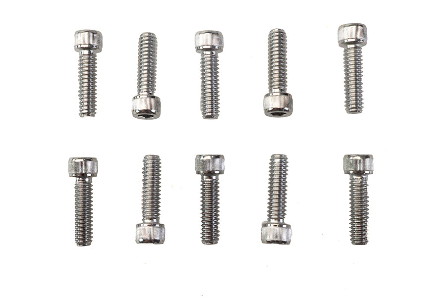 Allen Socket Cap Bolt Knurled Chrome 1/4 inch X 7/8 inch