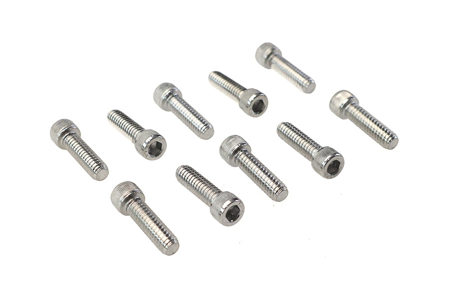 Allen Socket Cap Bolt Knurled Chrome 1/4 inch X 7/8 inch
