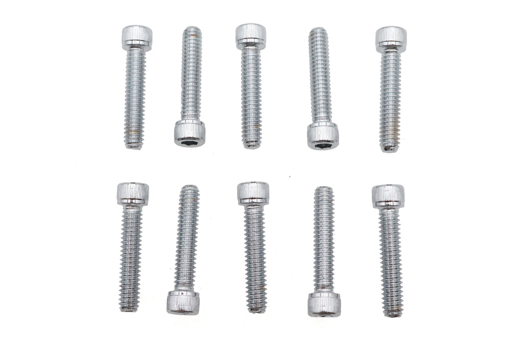 Allen Socket Cap Bolt Knurled Chrome 1/4 inch X 1-1/4 inch