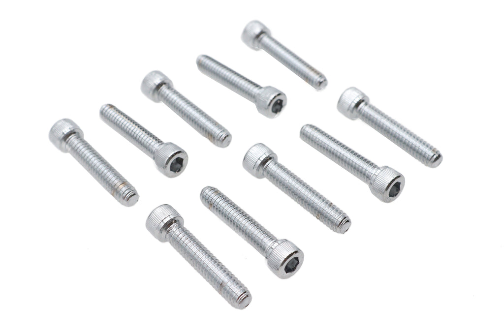 Allen Socket Cap Bolt Knurled Chrome 1/4 inch X 1-1/4 inch