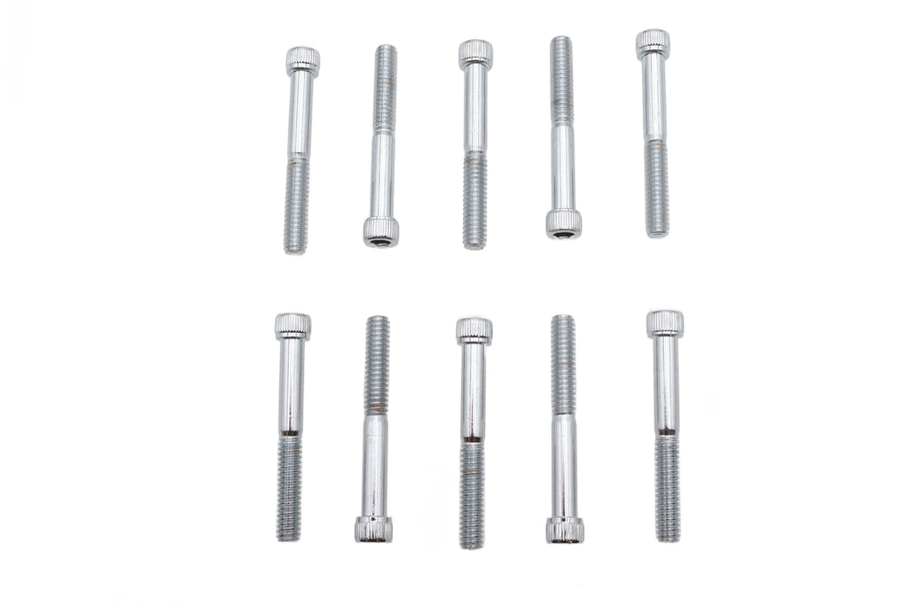 Allen Socket Cap Bolt Knurled Chrome 1/4 inch X 2 inch