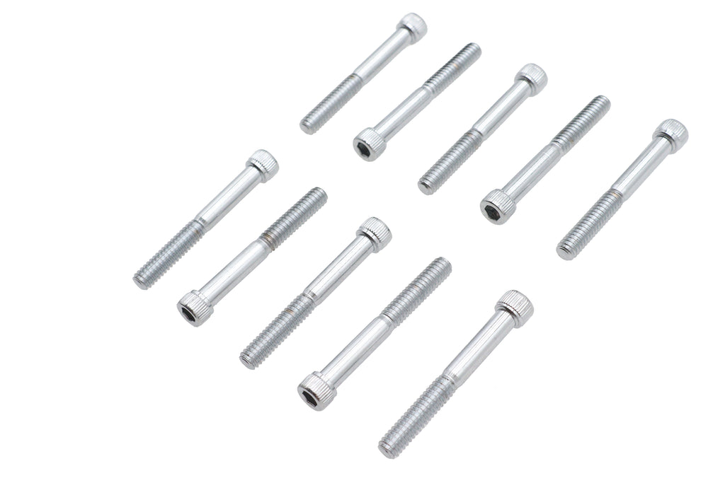 Allen Socket Cap Bolt Knurled Chrome 1/4 inch X 2 inch