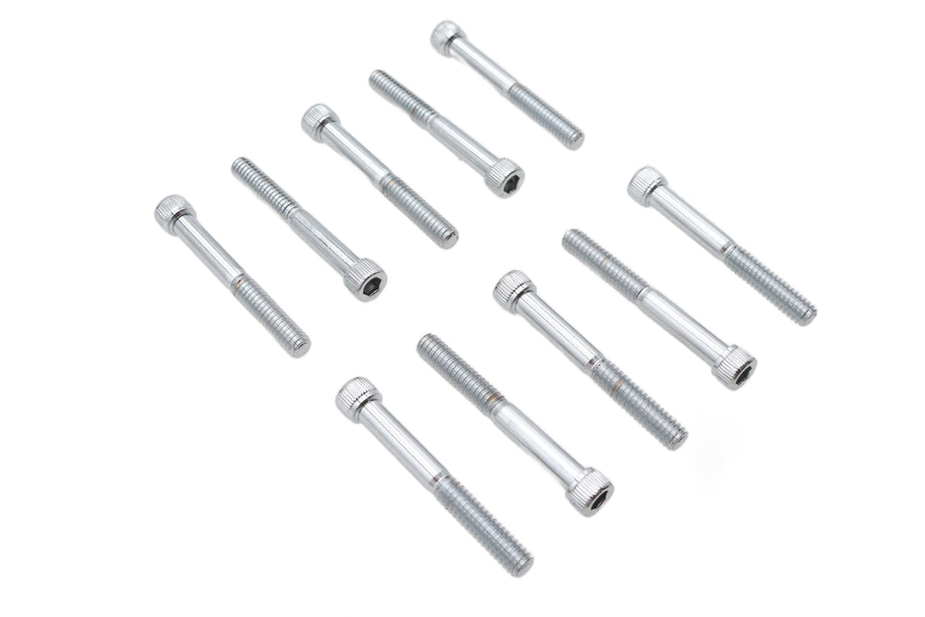 Allen Socket Cap Bolt Knurled Chrome 1/4 inch X 2 inch