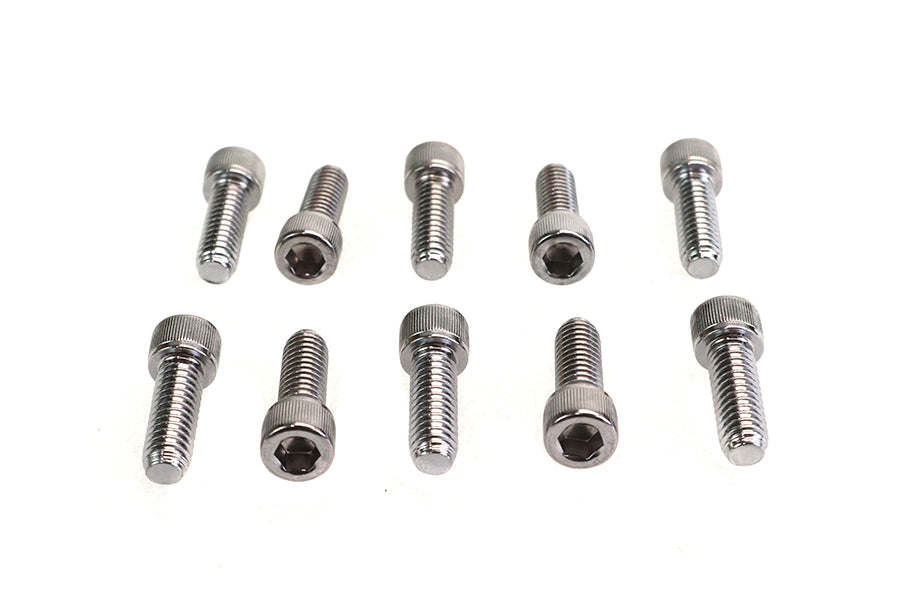 Allen Socket Cap Bolt Knurled Chrome 5/16 inch X 7/8 inch
