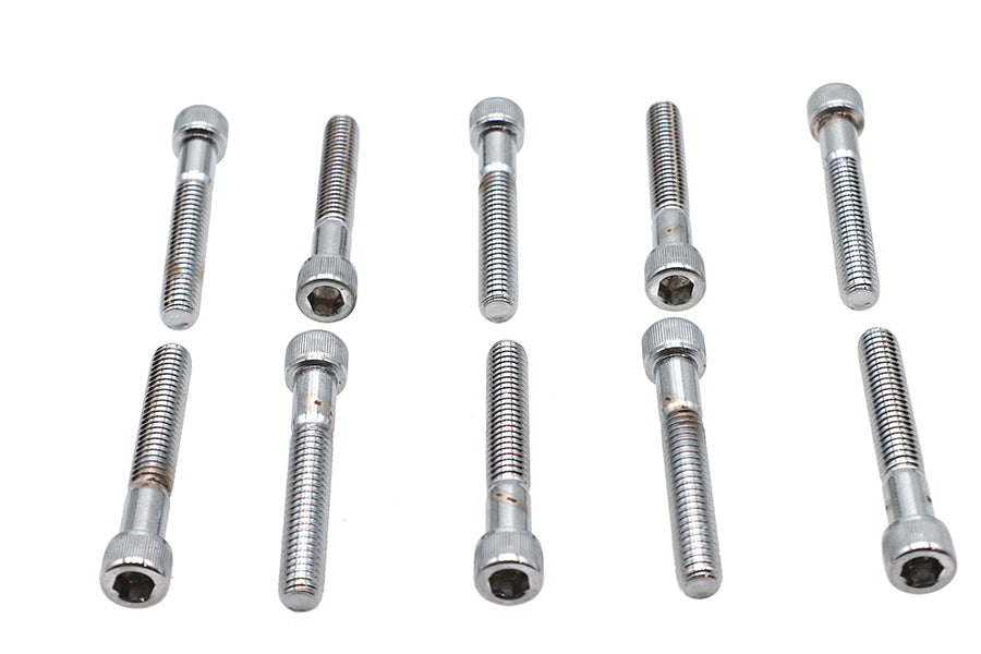 Allen Socket Cap Bolt Knurled Chrome 5/16-18 inch X 2 inch