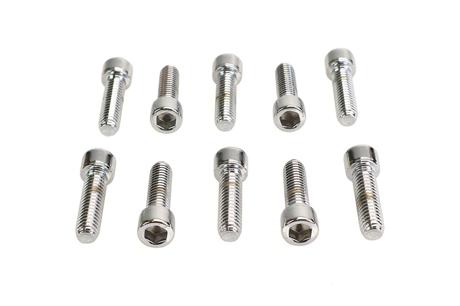 Allen Socket Cap Bolt Knurled Chrome 3/8 inch X 1-1/4 inch