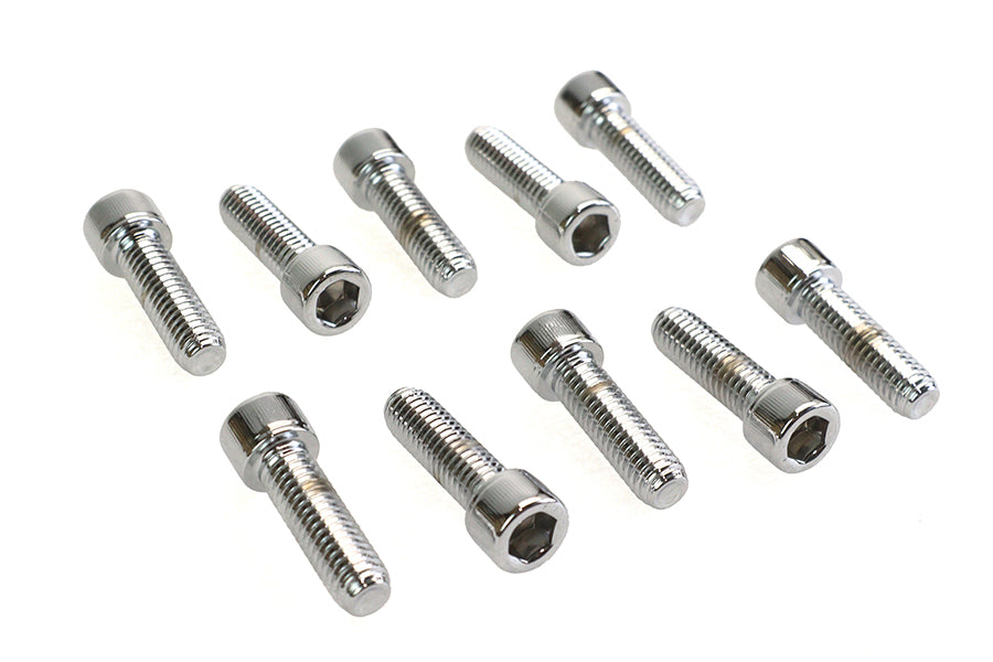 Allen Socket Cap Bolt Knurled Chrome 3/8 inch X 1-1/4 inch